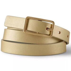 Women's Reversible Gold/Silver Skinny Belt. Land’s End, Medium. Like new!